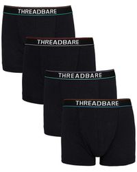 Threadbare - Black 4 Pack 'colson' Hipster Boxers - Lyst