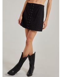 Pink Vanilla - Lace Up Mini Skirt - Lyst