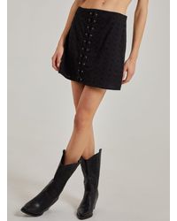 Pink Vanilla - Lace Up Mini Skirt - Lyst