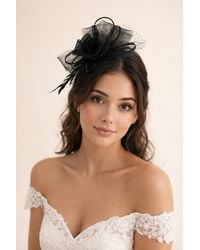 SVNX - Double Flower Feather Fascinator - Lyst