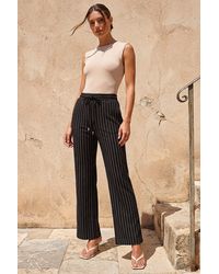 Roman - Petite Stripe Wide Leg Stretch Trouser - Lyst