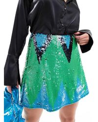 French Connection - Embellished Sequin Mini Skirt - Lyst