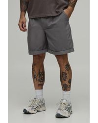 BoohooMAN - Mid Length Relaxed Turn Up Hem Short - Lyst