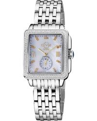 Gv2 - Bari Swiss Quartz Diamonds Mother Of Pearl Dial Stainless Steel Bracelet Watch - Lyst