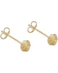 The Jewellery Stockroom - 18Ct Plated Sterling Knot Stud Earrings - Lyst