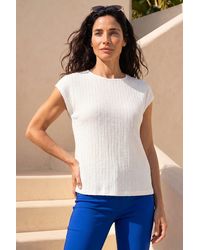 Roman - Classic Textured Stretch T-Shirt - Lyst