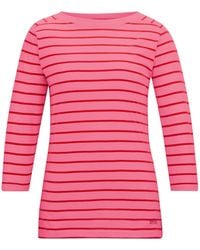 Regatta - Baylette Ii Gestreept T-Shirt (Roze Limonade/Rood Met Hoog Risico) - Lyst