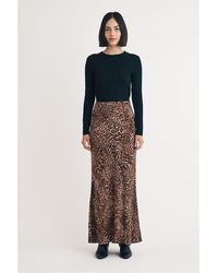 Nobody's Child - Nobodys Pytn Animal Patterned Maxi Trumpet Skirt - Lyst