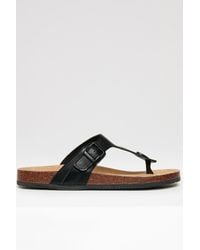 Threadbare - Faux Leather Toe Post Sandals - Lyst
