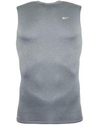 Nike - Fit Pro Vent Crew Neck Sleeveless Compression Top 128928 075 - Lyst
