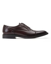 Base London - Wilson Waxy Leather Oxford Shoes - Lyst
