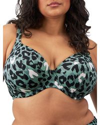 Elomi - Jungle Bay Plunge Bikini Top - Lyst