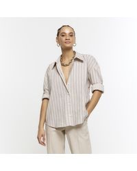 River Island - Shirt Stripe Long Sleeve - Lyst