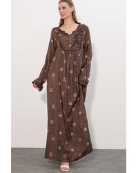 Bigdart - Floral V-Neck Maxi Dress - Lyst