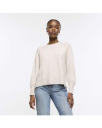 River Island - Jumper Knitted Oversized - Lyst