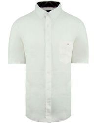Eden Park - Paris Linen White Oxford Shirt Textile - Lyst