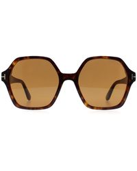 Tom Ford - Square Dark Havana Romy Ft1032 - Lyst