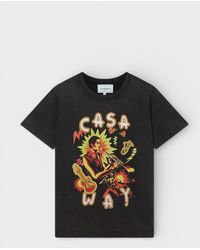 CASABLANCA - Music For The People Printed T-Shirt Faded Cotton - Lyst