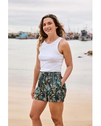 Mountain Warehouse - 'Sand-Dune' Printed Shorts With Elastic Waistband Summer Bottoms Viscose - Lyst