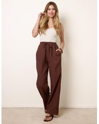 Blue Vanilla - Drawstring Wide Leg Trousers - Lyst