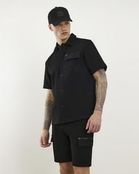 River Island - Shirt Regular Fit Premium Short Sleeve Cotton - Lyst