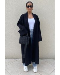 Femme Luxe - Longline Open Front Coat - Lyst