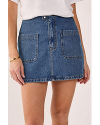 Nasty Gal - Pocket Front Denim Mini Skirt - Lyst