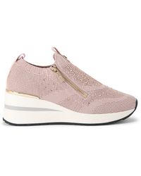 Carvela Kurt Geiger - High Rise Zip Knit Sneakers - Lyst