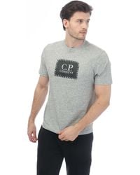 C.P. Company - 30/1 Jersey Label Style Logo T-Shirt - Lyst