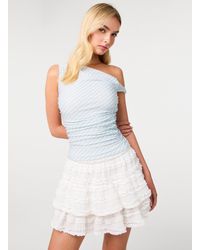 Pink Vanilla - Stripe Asymmetric Top - Lyst