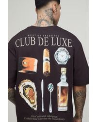BoohooMAN - Tall Oversized Club De Luxe T-Shirt - Lyst