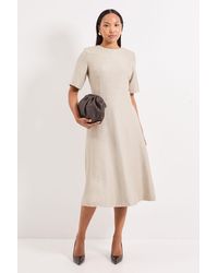 PRINCIPLES - Stripe Detail Tailored Midi Dress - Lyst
