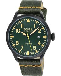 Gevril - Vaughn Swiss Automatic Selitta Sw200/ Dial, Genuine Leather Watch - Lyst