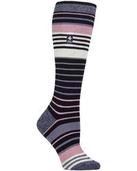Heat Holders - Ladies Ultra Lite Thin Thermal Winter Ski Socks With Stripes - Lyst