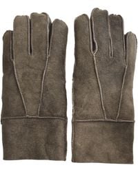 Infinity Leather - Sheepskin Suede Gloves With Roll Up/Down Cuff - Lyst