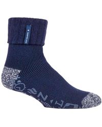 Heat Holders - Turnover Thermal Fleece Lined Bed Socks With Non Slip Grips - Lyst