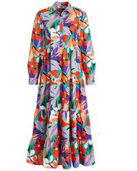 Colourful Rebel - Gebloemde Maxi Jurk Vianne Big Flower Maxi Dress Multi - Lyst