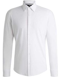 BOSS - Joe Oxford Point Collar Long-Sleeved Shirt Cotton - Lyst