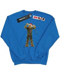star-wars-chewbacca-christmas-lights-sweatshirt-in-black-for-men-lyst-uk