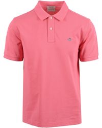 GANT - Reg Shield Ss Pique Polo Shirt Rose Cotton - Lyst