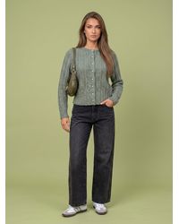 Urban Bliss - Wool Blend Cabled Cardigan - Lyst