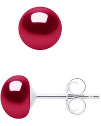 Ateliers Saint Germain - Earrings Of 925 And Real Cultured Freshwater Pearls Button 6-7 Mm - Lyst