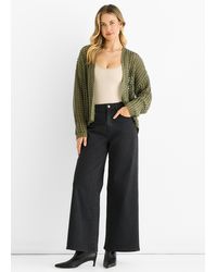 Gini London - Offene Strickkante Cardigan - Lyst