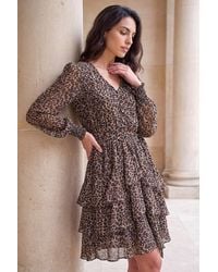 D.u.s.k - Animal Print Tie Waist Dress - Lyst