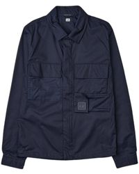 C.P. Company - Gabardine Pd Total Eclipse Marineblaue Jacke - Lyst