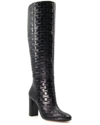 Dune - Sonoma Woven-Leather Knee-High Boots - Lyst