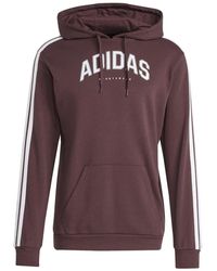 adidas - Kangaroo Pocket Hooded Long Sleeve Sweatshirt - Lyst