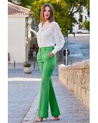 Sosandar - Bright Kick Flare Trousers - Lyst