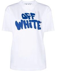Off-White c/o Virgil Abloh - 70S Type Logo Casual Tee T-Shirt Cotton - Lyst