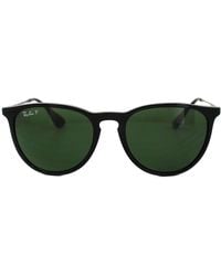 Ray-Ban - Zonnebril Erika 4171 601/2p Zwart Groen Gepolariseerd - Lyst